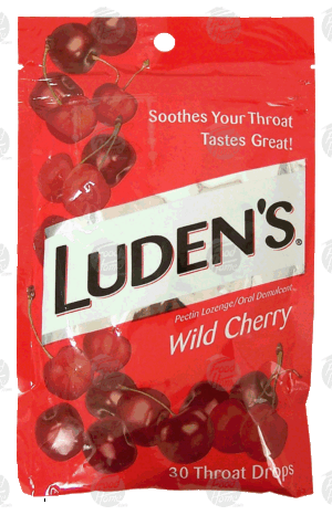Luden's pectin lozenge/oral demulcent, wild cherry throat drops 30 count