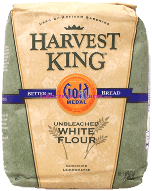 Gold Medal unbleached white flour, better for bread (no longer Harvest King) 5 pound