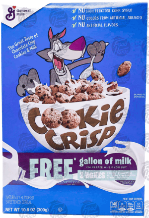 Cookie Crisp original chocolate chip cookie cereal, box 10.6 ounce