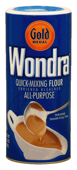 Gold Medal Wondra quick mixing flour for sauce & gravy, deliciously smooth every time 13.5 ounce