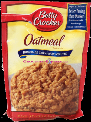 Betty Crocker oatmeal cookie mix, makes 3 dozen 2-inch cookies 17.5 ounce