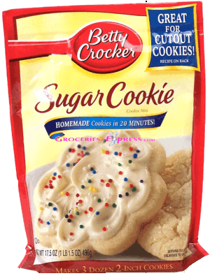 Betty Crocker sugar cookie mix, makes 3 dozen 2-inch cookies 17.5 ounce