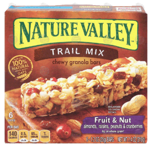 Nature Valley chewy trail mix, fruit & nut, almond, raisin, peanut & cranberry, 6-bars 7.4 ounce