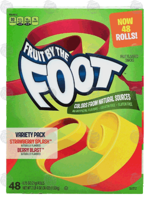 Fruit by the Foot strawberry splash and berry blast fruit flavor variety snacks, .75-oz. rolls 36 ounce