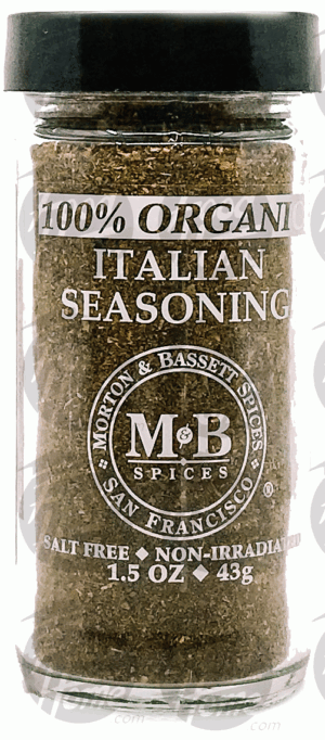 Morton & Bassett 100% Organic italian seasoning, glass jar 1.5 ounce