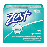 Zest Zestfully Clean refreshing bars, aqua with vitamin e, 3-count 12 ounce