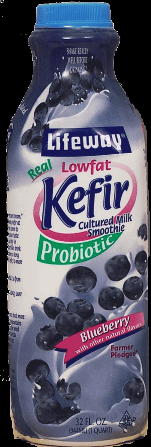 Lifeway Kefir probiotic, cultured lowfat milk smoothie, 99% lactose free, blueberry with other natural flavors 32 fluid ounce