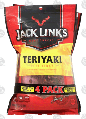 Jack Link's teriyaki beef jerky, 3.3-oz 4 pack