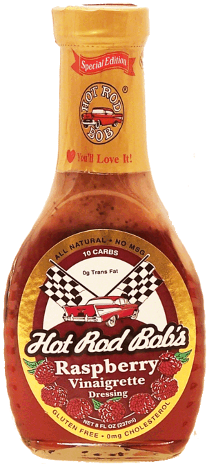 Hot Rod Bob's raspberry vinaigrette dressing 8 fluid ounce