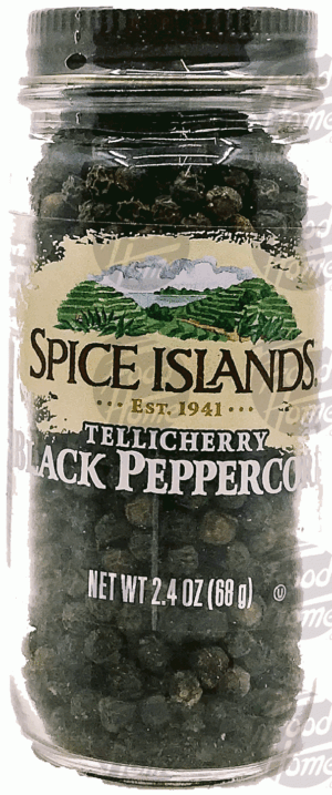 Spice Islands tellicherry black peppercorn 2.4 ounce