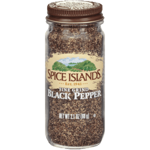 Spice Islands black pepper, fine grind 2.1 ounce