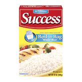 Success Boil-in-Bag white rice, precooked, 6-bags 21 ounce
