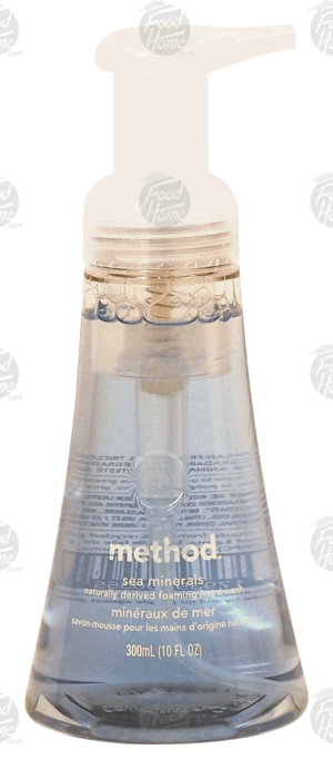 Method naturally derived foaming hand wash, sea minerals 10 fluid ounce