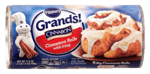 Pillsbury Grands! 5 big cinnamon rolls with icing with cinnabon cinnamon 17.5 ounce