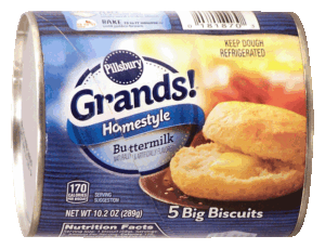 Pillsbury Grands! 5 big homestyle buttermilk biscuits 10.2 ounce