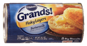 Pillsbury Grands! 8 buttermilk big biscuits dough, flaky layers 16.3 ounce