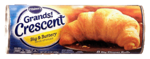 Pillsbury Grands! big & buttery crescents, 8 big dinner rolls 12 ounce
