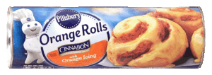 Pillsbury 8 orange rolls made with cinnabon cinnamon, with orange icing 13.9 ounce