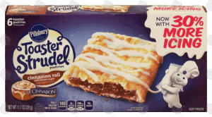 Pillsbury Toaster Strudel cinnamon roll with brown sugar filled toaster pastries with icing, 6-count 11.7 ounce