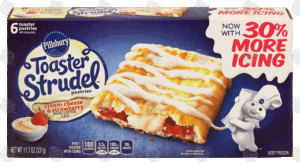 Pillsbury Toaster Strudel cream cheese & strawberry filled toaster pastries with icing packets, 6-count 11.7 ounce