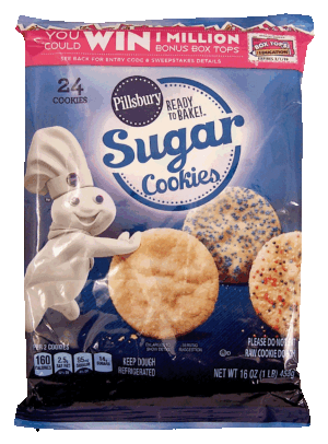 Pillsbury Ready To Bake! sugar cookie dough, makes 24 cookies 16 ounce