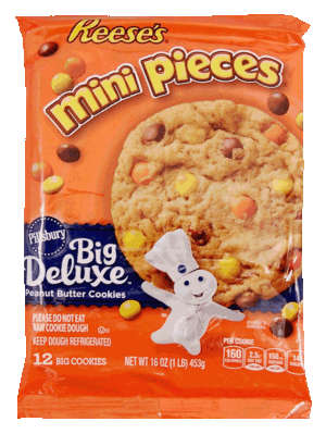 Pillsbury Big Deluxe reese's mini pieces; peanut butter cookie dough 16 ounce