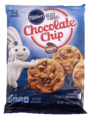 Pillsbury Ready To Bake! chocolate chip with Hershey's cookie dough, makes 24 cookies 16 ounce