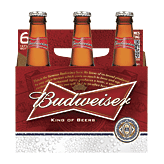 Budweiser Beer 12 Oz 6 pack