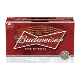 Budweiser Beer 12 Oz 15 pack