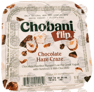 Chobani Flip chocolate haze craze, plastic cup 5.3 ounce