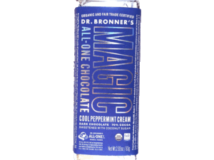 Dr. Bronner's Magic All-One dark chocolate cool peppermint cream organic candy bar 2.93 ounce