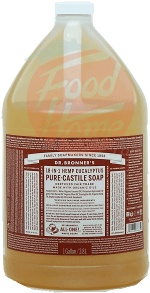 Dr. Bronner's Magic Family Soapmakers 18-in-1 hemp eucalyptus pure-castile soap 1 gallon
