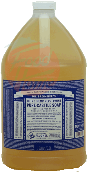 Dr. Bronner's Magic Family Soapmakers 18-in-1 hemp peppermint pure-castile liquid soap 1 gallon