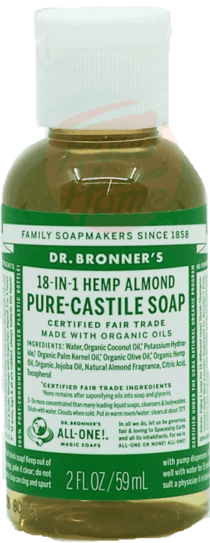 Dr. Bronner's Magic Family Soapmakers 18-in-1 hemp almond pure-castile liquid soap 2 fluid ounce