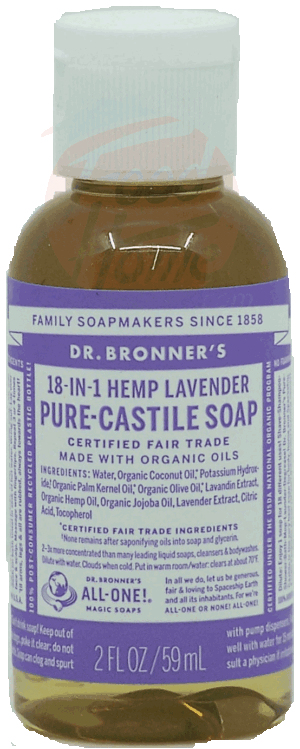 Dr. Bronner's Magic Family Soapmakers 18-in-1 hemp lavender pure-castile liquid soap 2 fluid ounce
