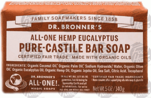 Dr. Bronner's Magic pure-castile bar soap, all-one hemp eucalyptus 5 ounce