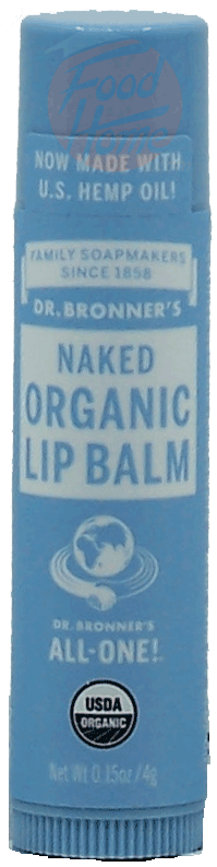 Dr. Bronner's Magic Family Soapmakers naked organic lip balm 0.15 ounce