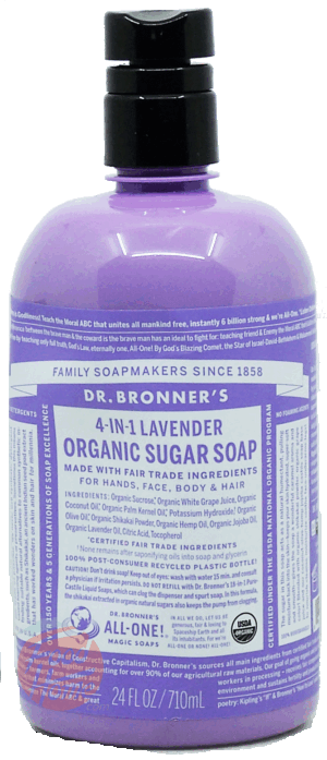Dr. Bronner's Magic lavender organic sugar soap, 4-in-1 24 fluid ounce