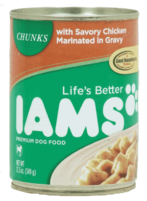 Iams chunks, with savory chicken marinated in gravy 12.3 ounce