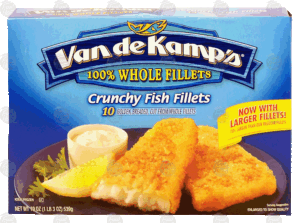 Van De Kamp's whole crunchy fish fillets, 10 ct 19 ounce