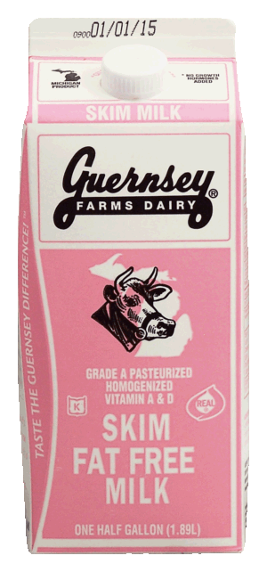 Guernsey Farms Dairy fat free skim milk 0.5 gallon