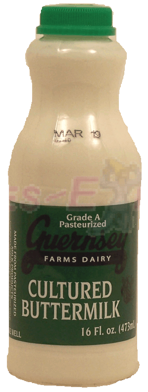 Guernsey Farms Dairy cultured buttermilk, grade a, pasteurized 16 fluid ounce