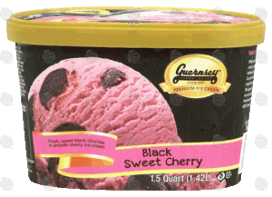 Guernsey black sweet cherry ice cream 1.5 quart