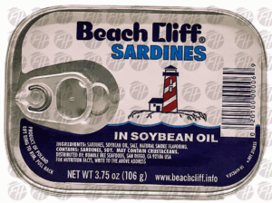 Beach Cliff Sardines In Soybean Oil 3.75 ounce