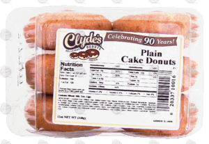 Clyde's plain cake donuts, 6 ct. 12 ounce