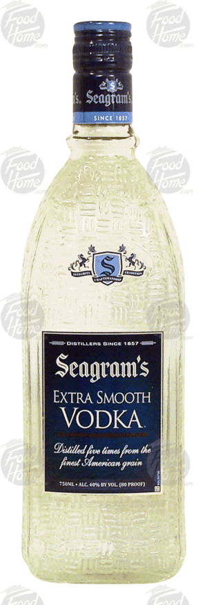 Seagram's Extra Smooth vodka, distilled five times, 40% alc. by vol. 750 milliliter