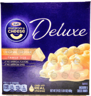 Kraft Deluxe macaroni and cheese dinner, family size 24 ounce