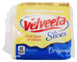 Velveeta original flavor pasteurized prepared cheese product, individually wrapped slices, 16 ct 12 ounce
