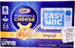 Kraft Dinners Easy Mac Macaroni & Cheese Original Microwavable Snack Packets 6 Ct 12.9 ounce