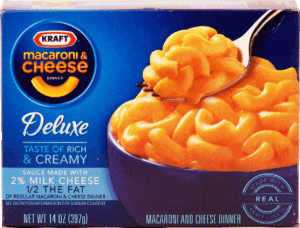 Kraft Dinners Macaroni & Cheese Dinner Deluxe w/Original Cheddar Cheese Sauce 2% Milk 14 ounce